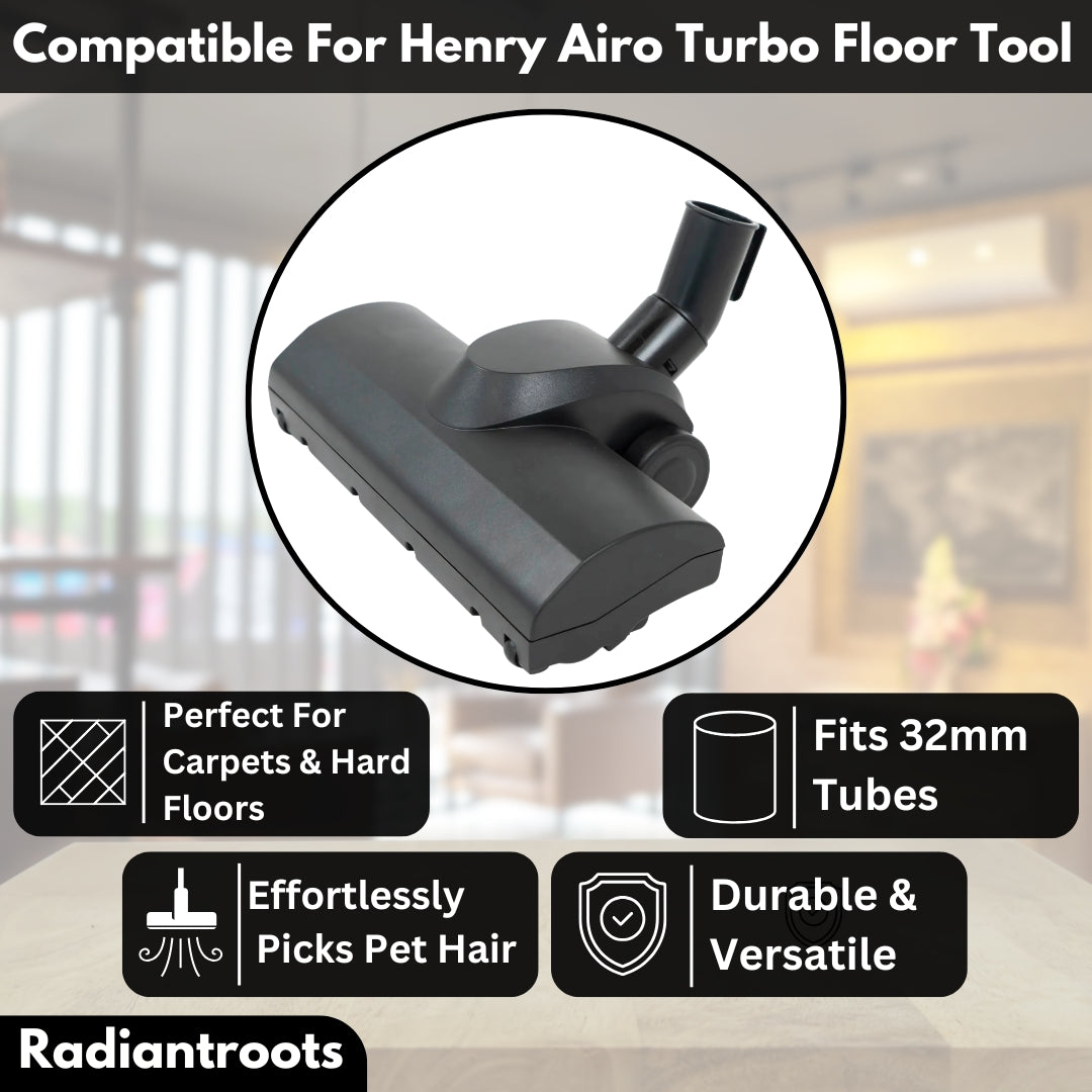 Replacement Henry Hoover Head Airo Turbo Brush Head 32mm Vacuum Brush Head 290mm Wide Compatible with Numatic Henry Harry Basil James George Hetty Vacuum Cleaners Brush Head Tool Accessories Part