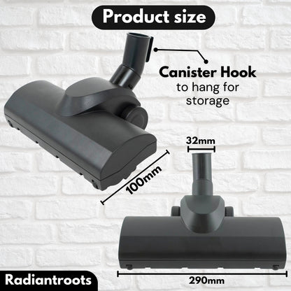 Replacement Henry Hoover Head Airo Turbo Brush Head 32mm Vacuum Brush Head 290mm Wide Compatible with Numatic Henry Harry Basil James George Hetty Vacuum Cleaners Brush Head Tool Accessories Part