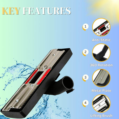 Vacuum Brush Head 32mm for Henry Hoover Head Compatible with Numatic Henry Hetty James NRV for Henry Hoover Attachments for Henry Head Spare Attachment Dual Pedal 270mm Floor and Carpet Tool Nozzle