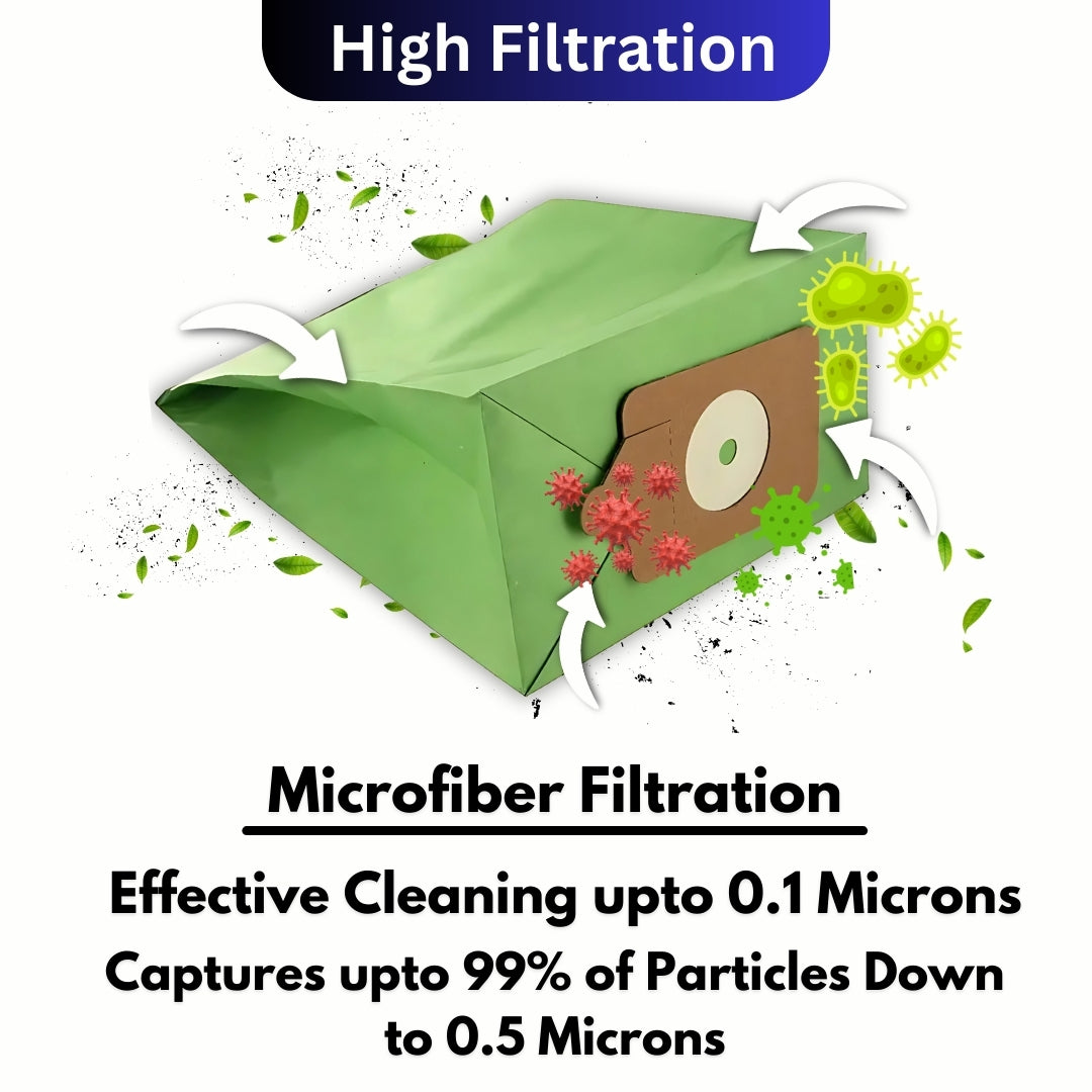 Pack of 10 Henry Hoover Bags compatible with Numatic Henry Hetty Basil James hoover bags for henry vacuum cleaner NVM1B NVM1C NVM1C2 Double Layer Paper Dust Bags Vacuum Cleaner Dust Bags